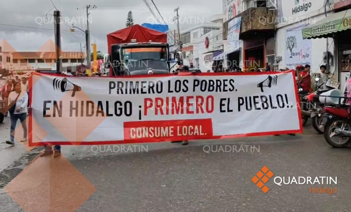 manifestación comerciantes huejutla