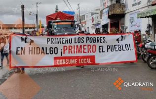 manifestación comerciantes huejutla