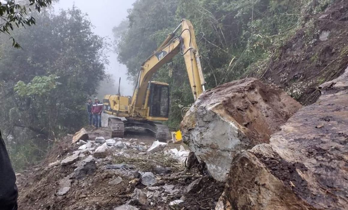 derrumbe, maquina la misión