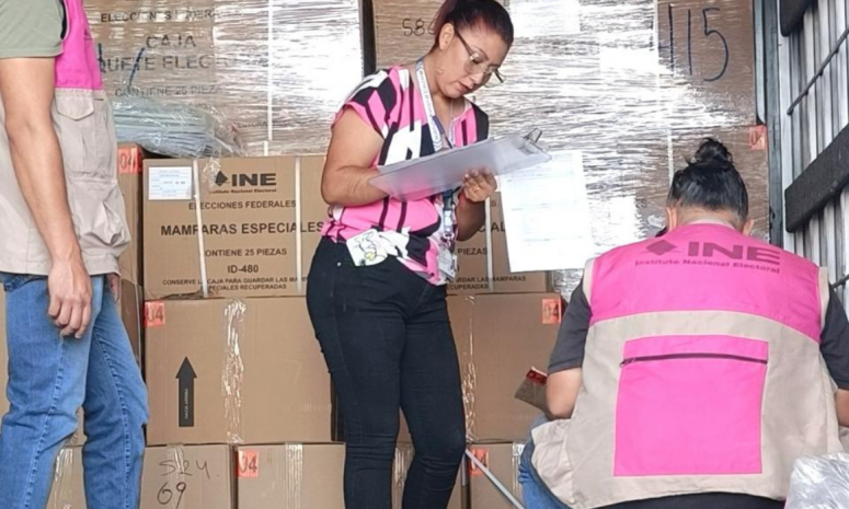 Llegan 14 toneladas de material electoral a Hidalgo