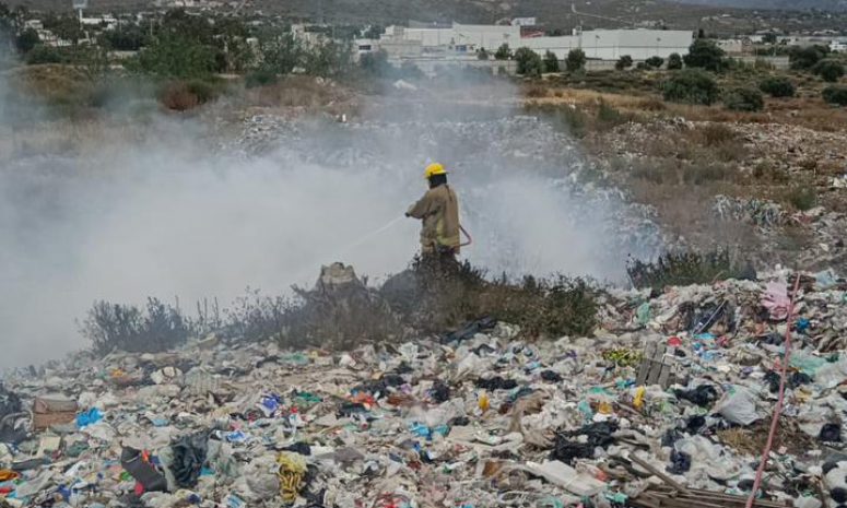 Se incendia por segunda ocasión tiradero municipal de la Reforma