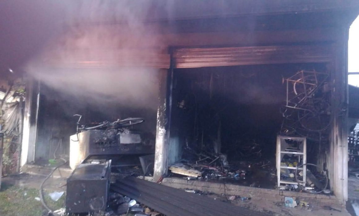incendio taller de bicicletas