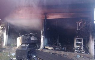 incendio taller de bicicletas