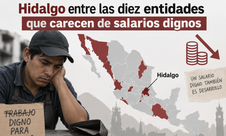 Hidalgo entre las 10 entidades que carecen de salarios dignos