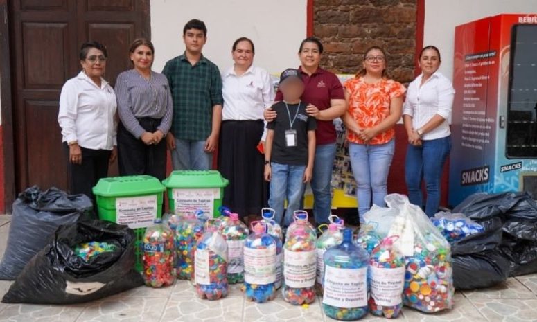 Refuerza Huejutla campaña de recolección de tapitas contra el cáncer infantil