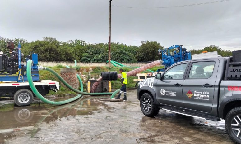 Activan Comité de Emergencias por lluvias en Mineral de la Reforma